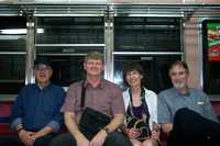 Roy, Peter, Lynn, and Denis on subway