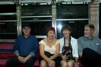 Roy, Nicole, Lynn, and Denis on subway
