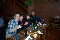 Denis, Lynn, Nicole, and Roy at dinner