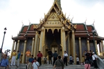 Temple of the emerald Buddha, actually made of Jade and about 1 meter tall